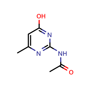Chemical structure of N-(4-hydroxy-6-methylpyrimidin-2-yl)acetamide , CAS 54286-77-0, AChemBlock L18755