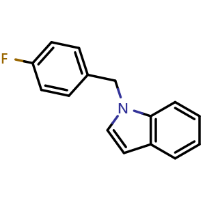 Chemical structure of 1-(4-Fluorobenzyl)-1H-indole , CAS 204205-77-6, AChemBlock L18801