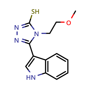 5-(1{H}-indol-3-yl)-4-(2-methoxyethyl)-4{H}-1,2,4-triazole-3-thiol