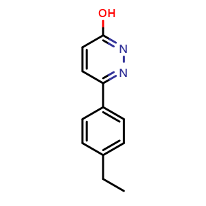 Chemical structure of 6-(4-ethylphenyl)pyridazin-3-ol , CAS 55901-96-7, AChemBlock L18852