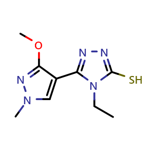 4-ethyl-5-(3-methoxy-1-methyl-1H-pyrazol-4-yl)-4H-1,2,4-triazole-3-thiol