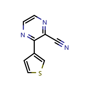 3-(thiophen-3-yl)pyrazine-2-carbonitrile