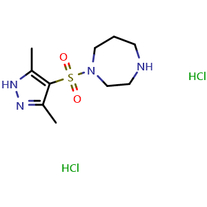 1-((3,5-dimethyl-1H-pyrazol-4-yl)sulfonyl)-1,4-diazepane dihydrochloride