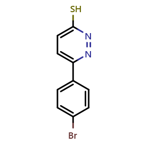 Chemical structure of 6-(4-bromophenyl)pyridazine-3-thiol , CAS 70391-15-0, AChemBlock L18969