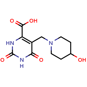 5-((4-hydroxypiperidin-1-yl)methyl)-2,6-dioxo-1,2,3,6-tetrahydropyrimidine-4-carboxylic acid