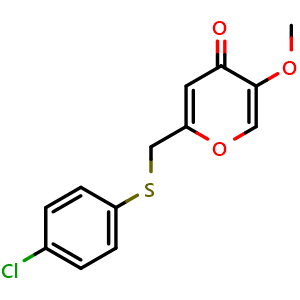 2-(((4-chlorophenyl)thio)methyl)-5-methoxy-4H-pyran-4-one