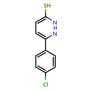 Chemical structure of 6-(4-chlorophenyl)pyridazine-3-thiol , CAS 70391-14-9, AChemBlock L19047