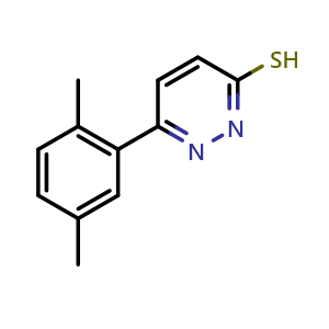 Chemical structure of 6-(2,5-dimethylphenyl)pyridazine-3-thiol , CAS 71823-14-8, AChemBlock L19048