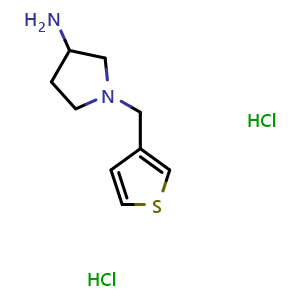 1-[(thiophen-3-yl)methyl]pyrrolidin-3-amine dihydrochloride