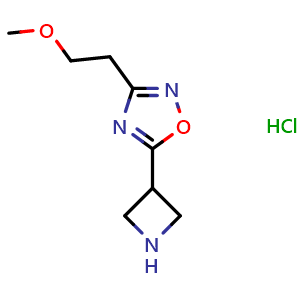 5-(azetidin-3-yl)-3-(2-methoxyethyl)-1,2,4-oxadiazole hydrochloride