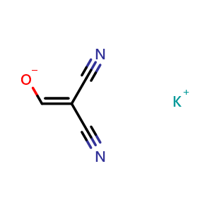 Chemical structure of potassium 2,2-dicyanoethen-1-olate , CAS 210360-47-7, AChemBlock L19163