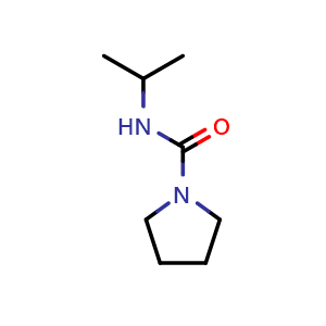 Chemical structure of N-(propan-2-yl)pyrrolidine-1-carboxamide , CAS 50708-03-7, AChemBlock L19218