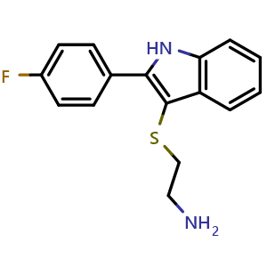 (2-{[2-(4-Fluorophenyl)-1H-indol-3-yl]thio}ethyl)amine