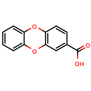 Chemical structure of oxanthrene-2-carboxylic acid , CAS 17054-75-0, AChemBlock L19375