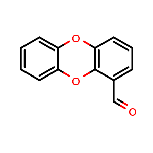 Chemical structure of oxanthrene-1-carbaldehyde , CAS 51689-41-9, AChemBlock L19379