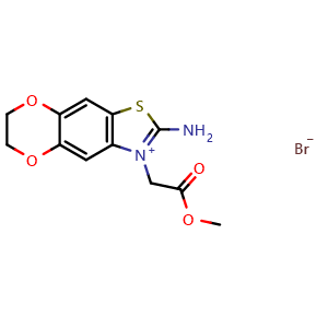 2-amino-3-(2-methoxy-2-oxoethyl)-6,7-dihydro-[1,4]dioxino[2',3':4,5]benzo[1,2-d]thiazol-3-ium bromide