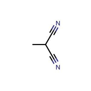Chemical structure of 2-methylpropanedinitrile , CAS 3696-36-4, AChemBlock L19456