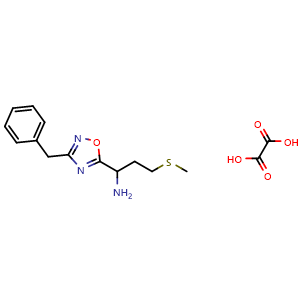 1-(3-benzyl-1,2,4-oxadiazol-5-yl)-3-(methylthio)propan-1-amine oxalate
