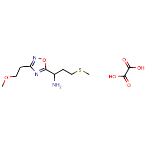 1-(3-(2-methoxyethyl)-1,2,4-oxadiazol-5-yl)-3-(methylthio)propan-1-amine oxalate