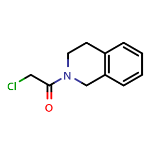 Chemical structure of 2-chloro-1-(1,2,3,4-tetrahydroisoquinolin-2-yl)ethan-1-one , CAS 41910-57-0, AChemBlock L19507