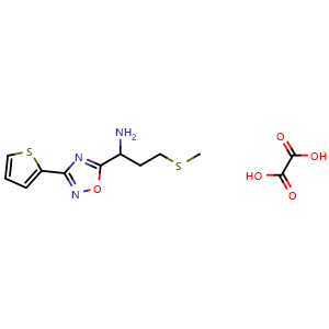 3-(methylthio)-1-(3-(thiophen-2-yl)-1,2,4-oxadiazol-5-yl)propan-1-amine oxalate