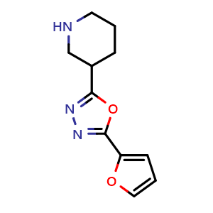 2-(furan-2-yl)-5-(piperidin-3-yl)-1,3,4-oxadiazole