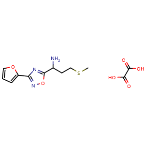 1-(3-(furan-2-yl)-1,2,4-oxadiazol-5-yl)-3-(methylthio)propan-1-amine oxalate