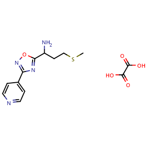 3-(methylthio)-1-(3-(pyridin-4-yl)-1,2,4-oxadiazol-5-yl)propan-1-amine oxalate