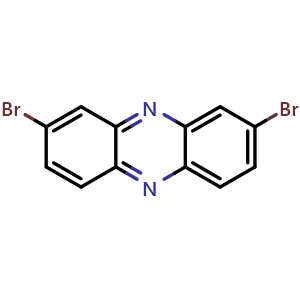 Chemical structure of 2,8-dibromophenazine , CAS 105836-93-9, AChemBlock L19587