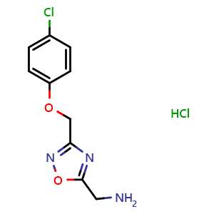 (3-((4-chlorophenoxy)methyl)-1,2,4-oxadiazol-5-yl)methanamine hydrochloride