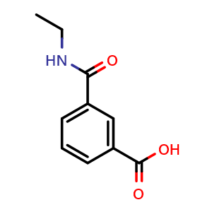 Chemical structure of 3-(ethylcarbamoyl)benzoic acid , CAS 126926-33-8, AChemBlock L19645