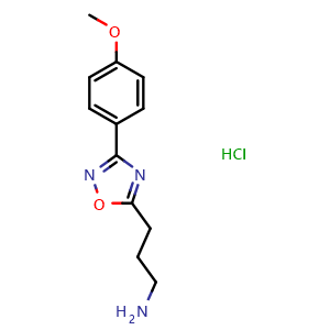 3-(3-(4-methoxyphenyl)-1,2,4-oxadiazol-5-yl)propan-1-amine hydrochloride