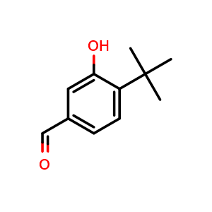 Chemical structure of 4-(tert-butyl)-3-hydroxybenzaldehyde , CAS 532966-59-9, AChemBlock L19699