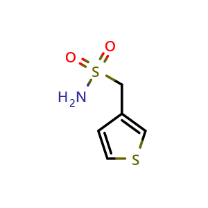 Chemical structure of thiophen-3-ylmethanesulfonamide , CAS 1183629-62-0, AChemBlock L19707