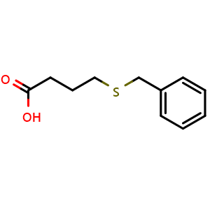 Chemical structure of 4-(benzylthio)butanoic acid , CAS 3679-50-3, AChemBlock L19716
