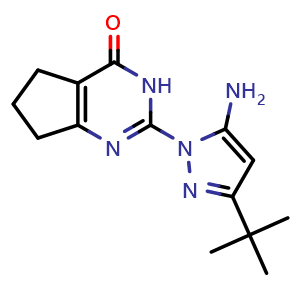 2-(5-amino-3-tert-butyl-1H-pyrazol-1-yl)-3,5,6,7-tetrahydro-4H-cyclopenta[d]pyrimidin-4-one