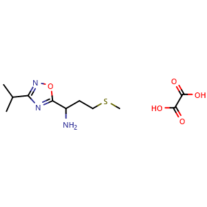 1-(3-isopropyl-1,2,4-oxadiazol-5-yl)-3-(methylthio)propan-1-amine oxalate