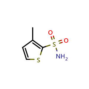 Chemical structure of 3-methylthiophene-2-sulfonamide , CAS 81417-51-8, AChemBlock L19801