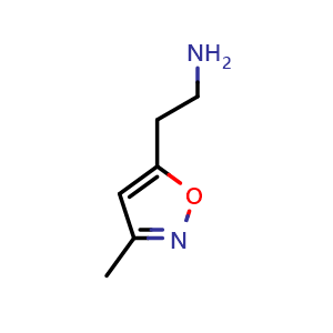 Chemical structure of 2-(3-Methyl-5-isoxazolyl)ethanamine , CAS 543713-55-9, AChemBlock L19848