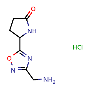 5-(3-(aminomethyl)-1,2,4-oxadiazol-5-yl)pyrrolidin-2-one hydrochloride