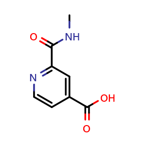 Chemical structure of 2-(methylcarbamoyl)isonicotinic acid , CAS 1279208-48-8, AChemBlock L19986