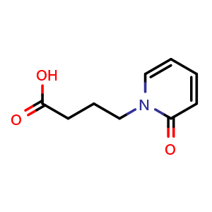 Chemical structure of 4-(2-oxo-1,2-dihydropyridin-1-yl)butanoic acid , CAS 71644-06-9, AChemBlock L20059