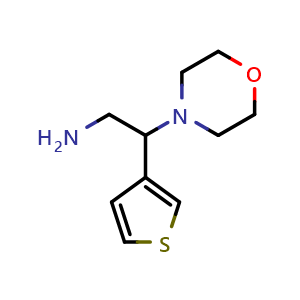 Chemical structure of [2-morpholin-4-yl-2-(3-thienyl)ethyl]amine , CAS 953906-27-9, AChemBlock L20090