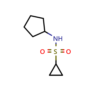 Chemical structure of N-cyclopentylcyclopropanesulfonamide , CAS 1207024-59-6, AChemBlock L20128