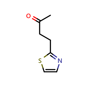 Chemical structure of 4-(1,3-thiazol-2-yl)butan-2-one , CAS 933740-86-4, AChemBlock L20139