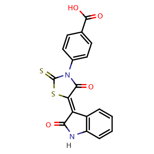 4-(4-oxo-5-(2-oxoindolin-3-ylidene)-2-thioxothiazolidin-3-yl)benzoic acid