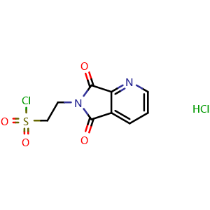 Chemical structure of 2-(5,7-Dioxo-5,7-dihydro-pyrrolo[3,4-b]pyridin-6-yl)-ethanesulfonyl chloride hydrochloride , CAS 1421457-99-9, AChemBlock L20149