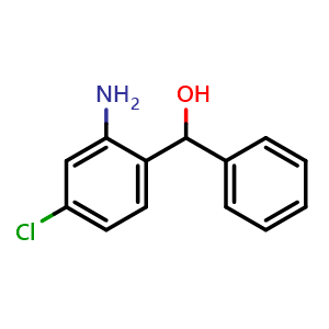 Chemical structure of (2-amino-4-chlorophenyl)(phenyl)methanol , CAS 25648-19-5, AChemBlock L20161