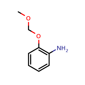 Chemical structure of 2-(methoxymethoxy)aniline , CAS 88733-56-6, AChemBlock L20232