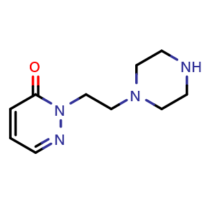 Chemical structure of 2-(2-piperazin-1-ylethyl)pyridazin-3(2H)-one , CAS 1341994-60-2, AChemBlock L20233